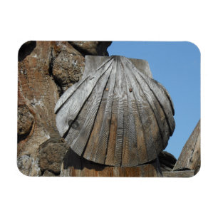 Magnet Flexible Marqueur de pétoncle en bois, St. James Way, Espag