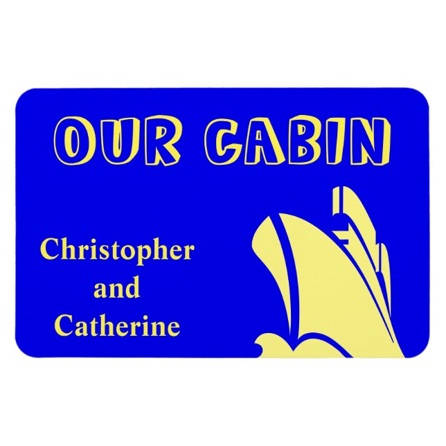 Magnet Flexible Marqueur de porte de la cabine bleu vapeur (Horizontal)