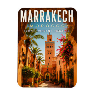 Magnet Flexible 🌺 Marrakech Maroc Décoration de Maison de Ville E