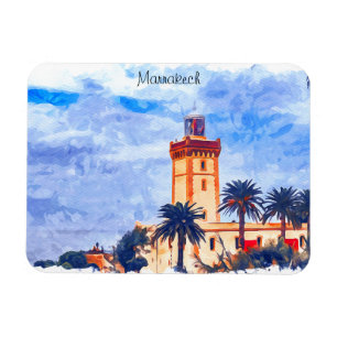 Magnet Flexible Marrakech Maroc Mosquée Voyage