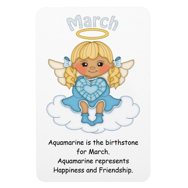 Magnet Flexible Mars Ange en Pierre d'anniversaire Blonde Premium  (Vertical)