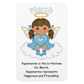 Magnet Flexible Mars Ange en Pierre d'anniversaire Brunette Premiu