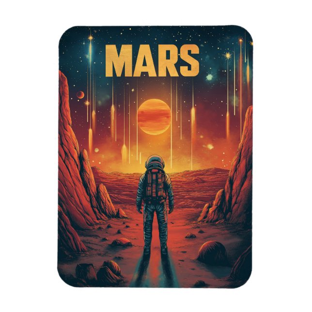 Magnet Flexible Mars : Explorez la planète rouge (Vertical)