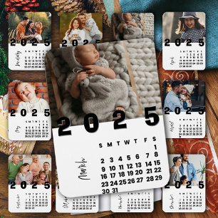 Magnet Flexible Mars Nouvel An 2025 Calendrier Photo de famille