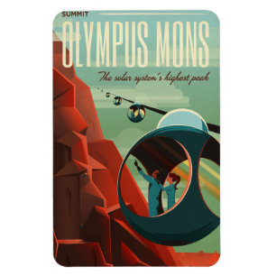Magnet Flexible Mars Olympus Mons Système solaire Volcano le plus 