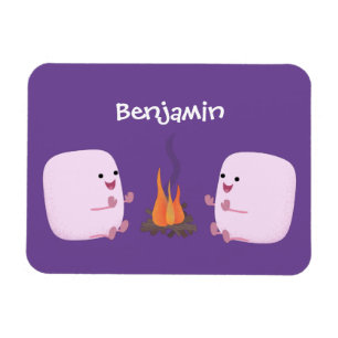 Magnet Flexible Marshmallows mignons roses par dessin animé sur le