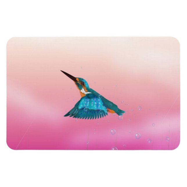 Magnet Flexible martin-pêcheur oiseau (Horizontal)