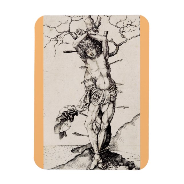 Magnet Flexible Martyre de saint Sébastien par Martin Schongauer (Vertical)