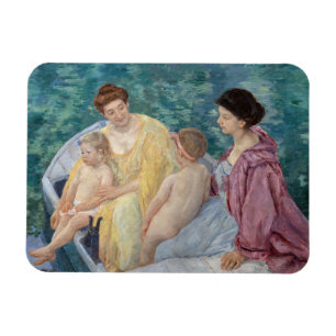 Magnet Flexible Mary Cassatt - Deux mères et enfants dans un batea