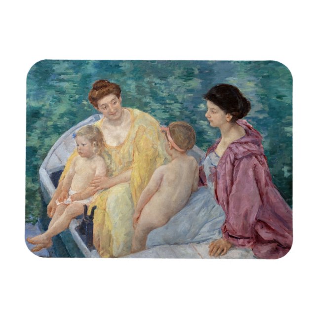 Magnet Flexible Mary Cassatt - Deux mères et enfants dans un batea (Horizontal)