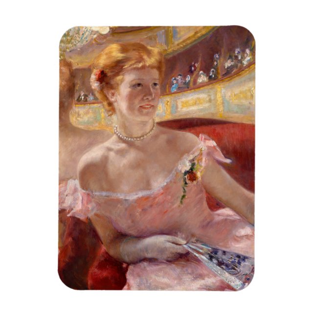 Magnet Flexible Mary Cassatt - Femme au collier de perles dans une (Vertical)