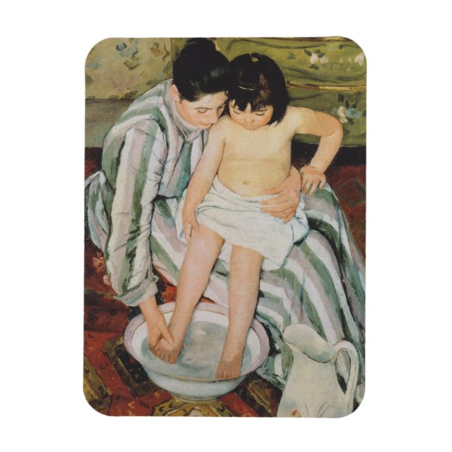 Magnet Flexible Mary Cassatt Peinture sur le bain de l'enfant (Vertical)