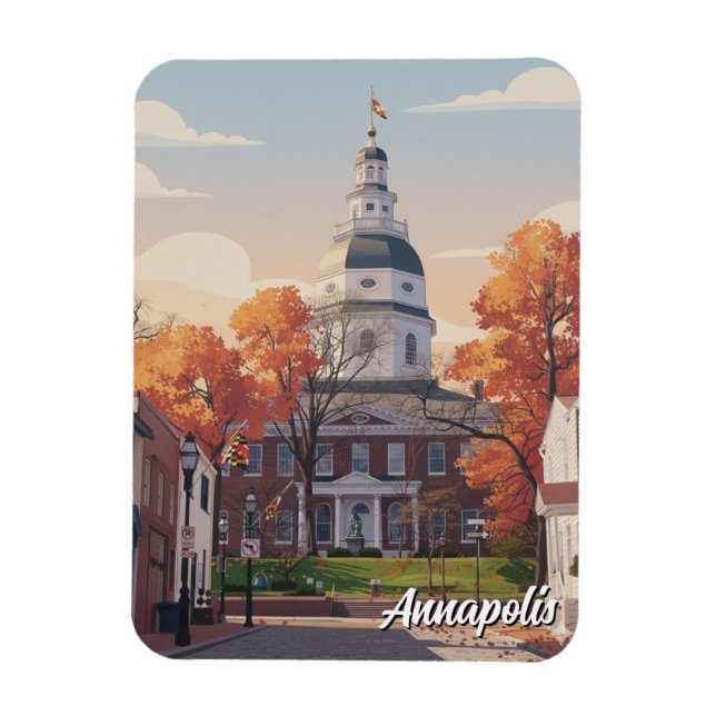 Magnet Flexible Maryland Annapolis Travel (Vertical)