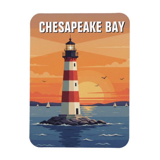 Magnet Flexible Maryland Chesapeake Bay Travel (Vertical)