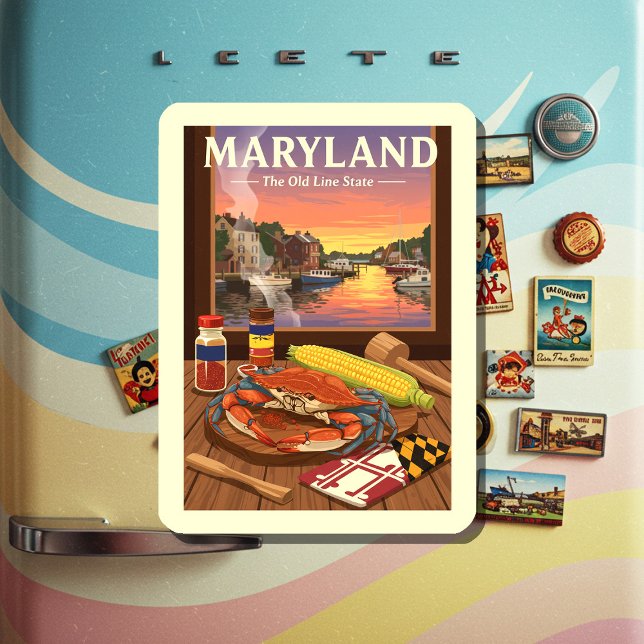 Magnet Flexible Maryland vintage (Créateur téléchargé)