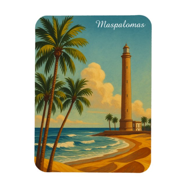 Magnet Flexible Maspalomas Meloneras Beach Vintage Gran Canaria (Vertical)