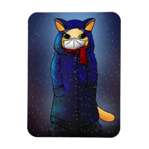 Magnet Flexible Masque de visage de pluie de nuit Magnat de chat