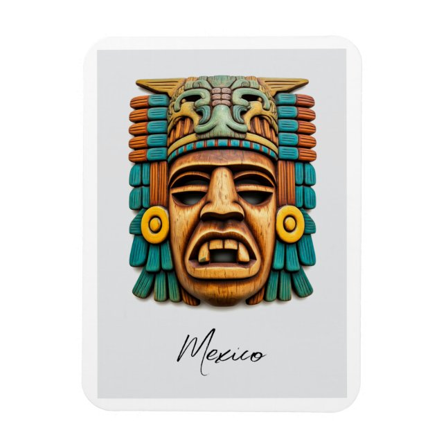 Magnet Flexible Masque maya Voyage Mexique (Vertical)
