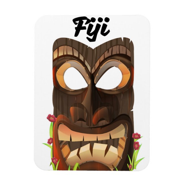 Magnet Flexible masque sculpté des Fidji (Vertical)