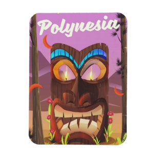 Magnet Flexible Masque Tiki de Polynésie
