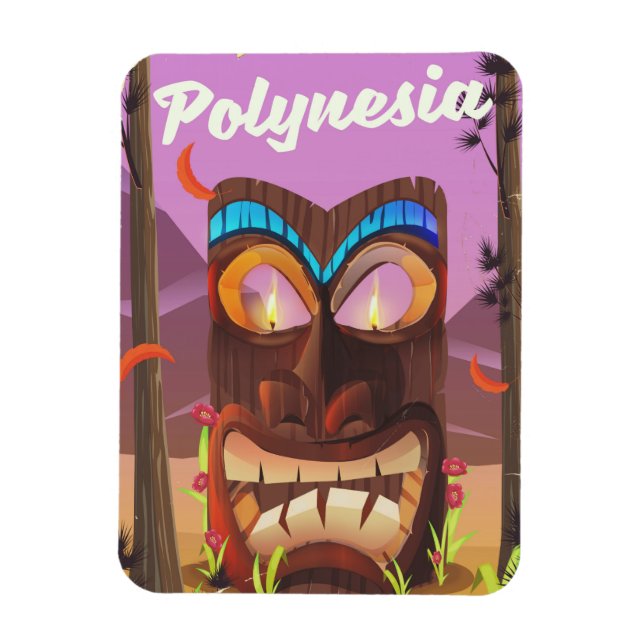 Magnet Flexible Masque Tiki de Polynésie (Vertical)