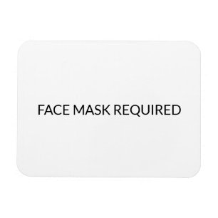 Magnet Flexible Masque visage Requis noir et blanc simple