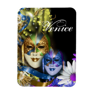 Magnet Flexible Masquerade quinceanera Ventian masks