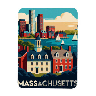 Magnet Flexible Massachusetts États-Unis Nouvelle-Angleterre Histo