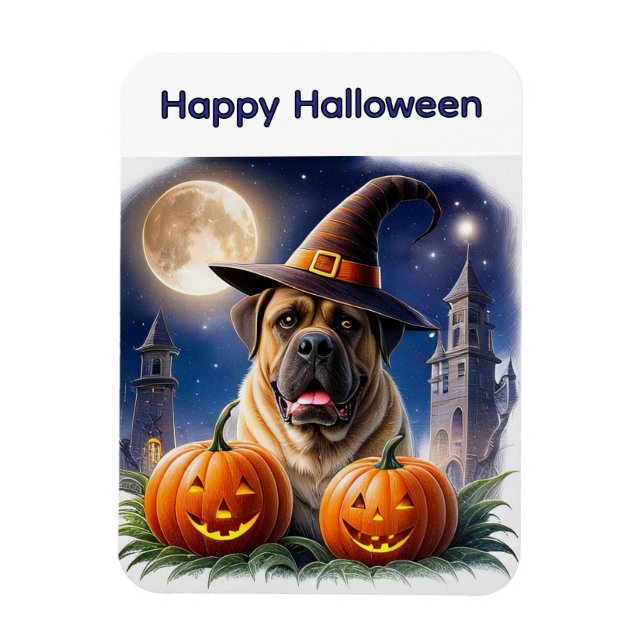 Magnet Flexible Mastiff Dogue anglais Halloween (Vertical)