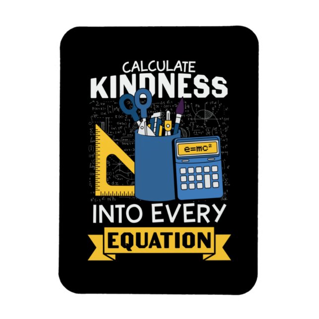 Magnet Flexible Math Teacher Calculate Kindness (Vertical)