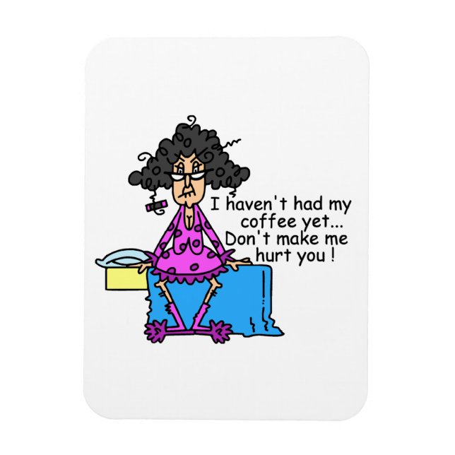 Magnet Flexible Matin Avant Humour Café (Vertical)