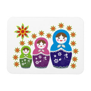 Magnet Flexible Matryoshka Poupées russes & tournesols personnalis