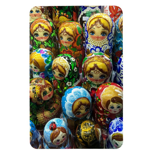 Magnet Flexible Matryoshka Poupées Souvenir Kiosque Voyage Photo (Vertical)