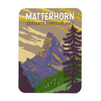 Matterhorn Suisse Travel Art Vintage