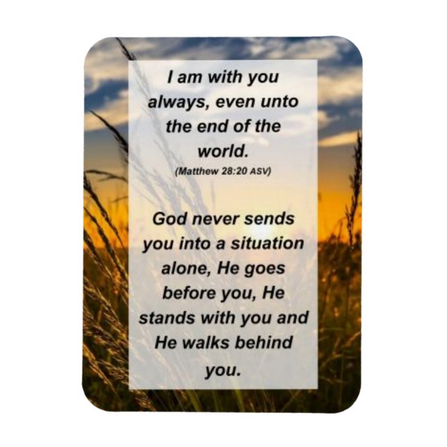 Magnet Flexible Matthew 28:20 I am with you always (Vertical)