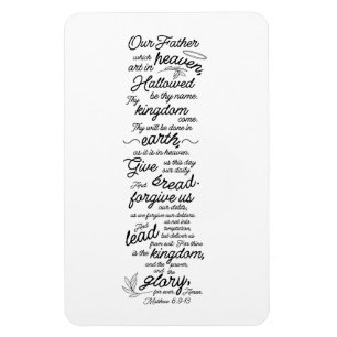 Magnet Flexible Matthieu 6:9-13 La Bible de prière du Seigneur Ver