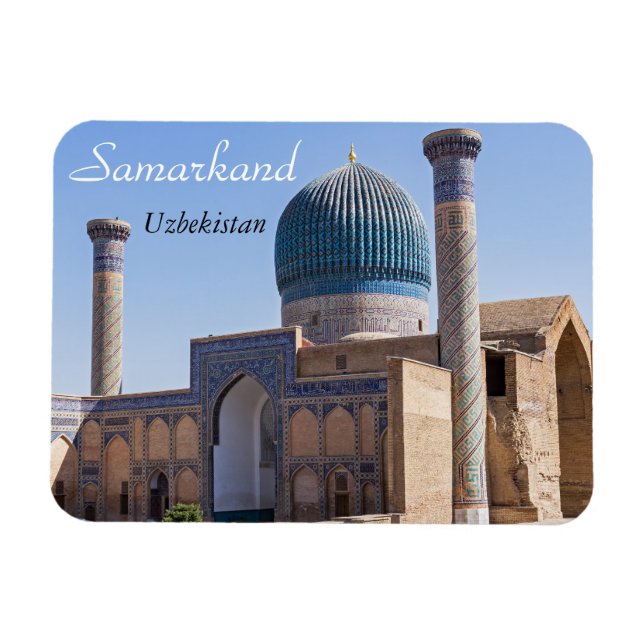 Magnet Flexible Mausolée d'Amir Timur - Samarkand, Ouzbékistan (Horizontal)