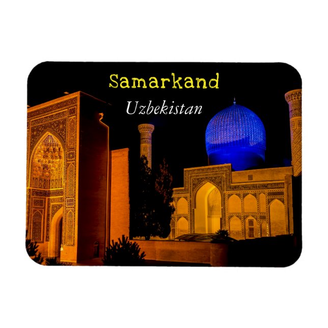 Magnet Flexible Mausolée d'Amir Timur - Samarkand, Ouzbékistan (Horizontal)