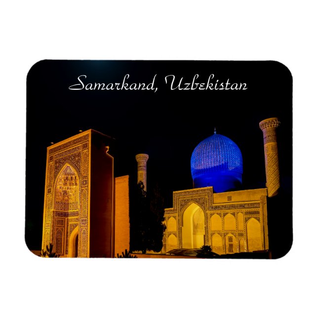 Magnet Flexible Mausolée d'Amir Timur - Samarkand, Ouzbékistan (Horizontal)