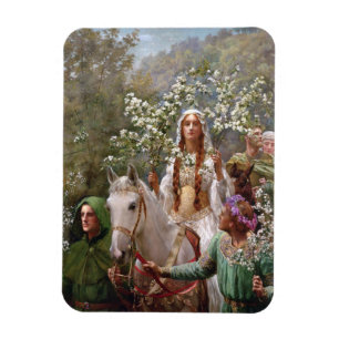 Magnet Flexible Maying, la reine Guinevere, vers 1900, par John Co
