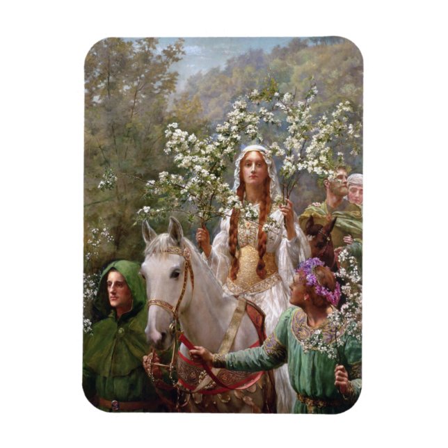 Magnet Flexible Maying, la reine Guinevere, vers 1900, par John Co (Vertical)