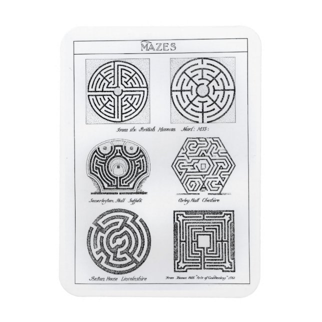 Magnet Flexible Mazes, c.1900 (gravure) (photo b/w) (Vertical)