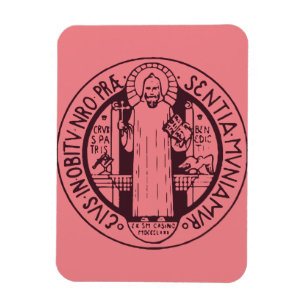Magnet Flexible Médaille Symbole d'Art Minimaliste Saint Benoît