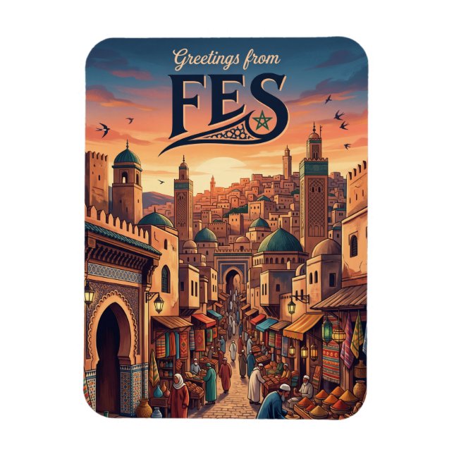 Magnet Flexible Médina de Fès Maroc (Vertical)