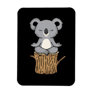 Magnet Flexible Méditer Koala Lover femmes méditation Cadeau Yoga