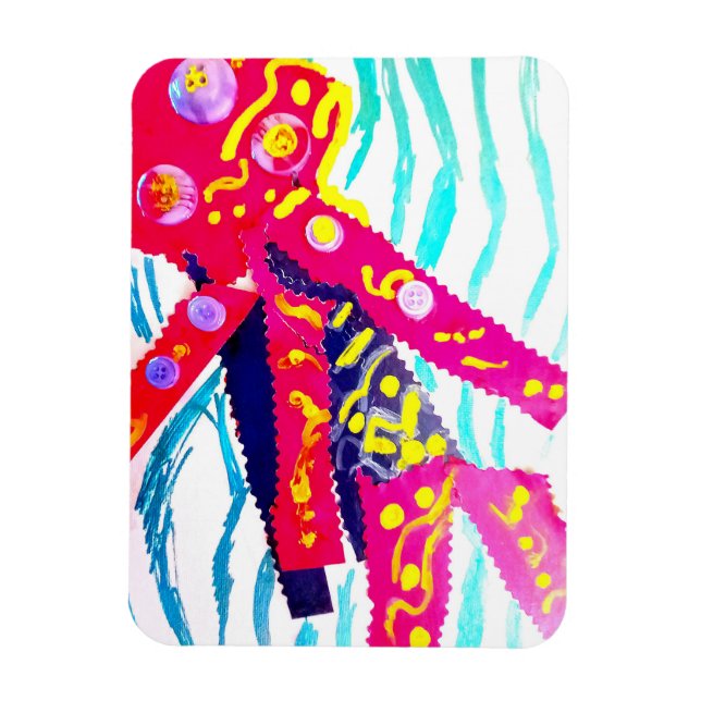 Magnet Flexible Méduse été coloré  (Vertical)