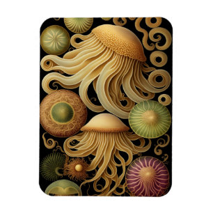 Magnet Flexible Méduse   Haeckel Moderne  