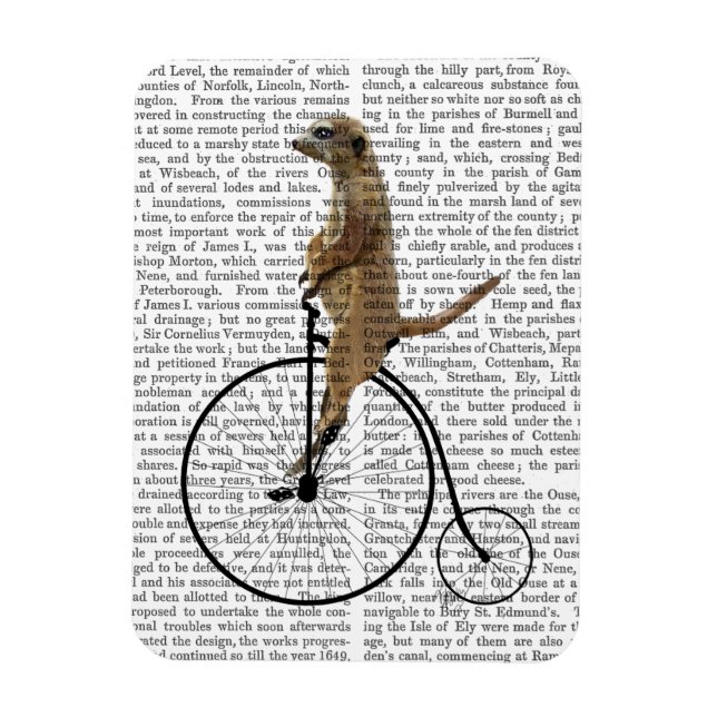 Magnet Flexible Meerkat sur Black Penny Farthing (Vertical)