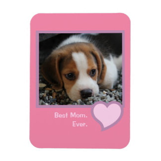Magnet Flexible Meilleur Beagle Maman Jour Pink Texte Pet Chien Ph