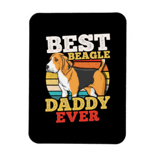 Magnet Flexible Meilleur Chien Beagle Papa Jamais